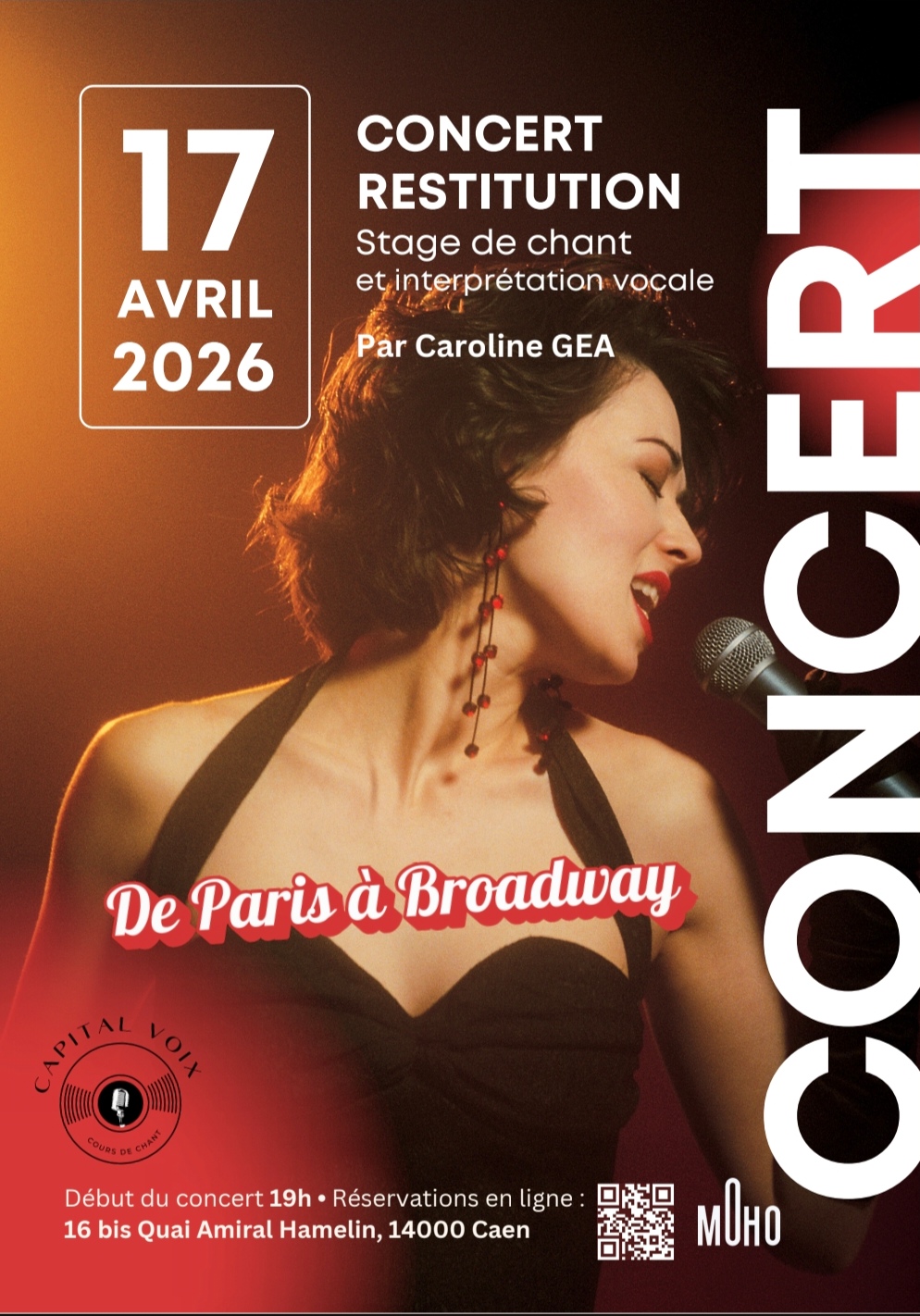stage de chant de Paris à Broadway par Capital Voix concert stage de chant de Paris à Broadway par Capital Voix concert MOHO CAEN